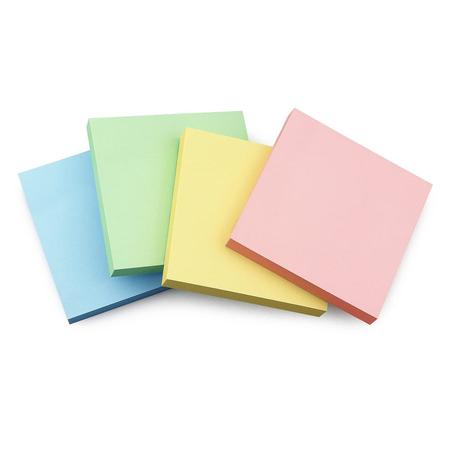 4 Pads Colours Removable Sticky Notes, Self-Stick Notes for Post, Office, School Supplies, 100 Sheets Per Pad