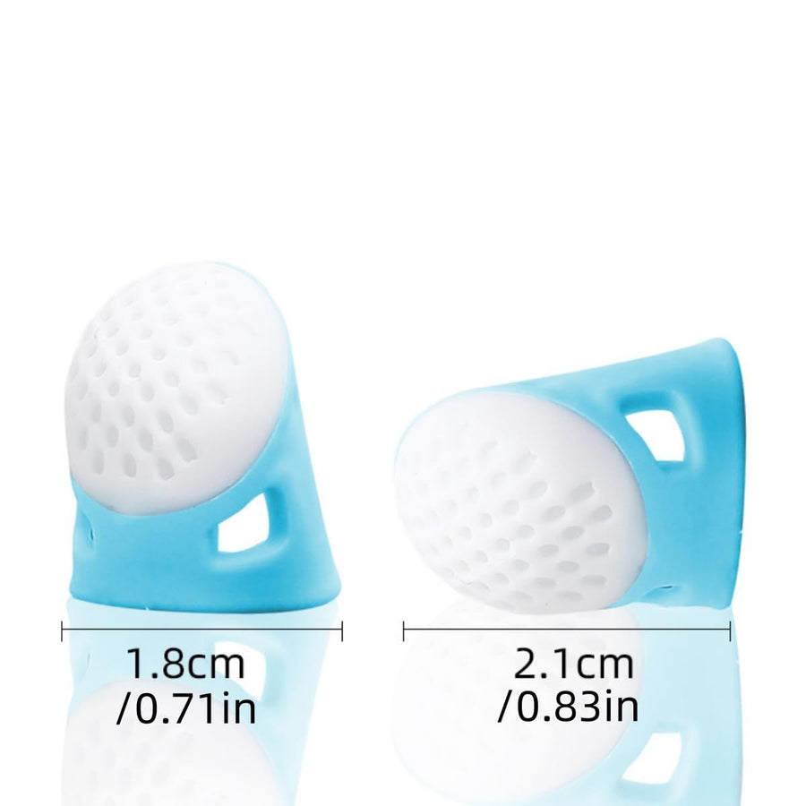 Sewing Thimble Finger Protector Silicone Rubber Anti Sticking Finger Guard for Handmade Home Sewing Patchwork DIY Crafts 6Pcs