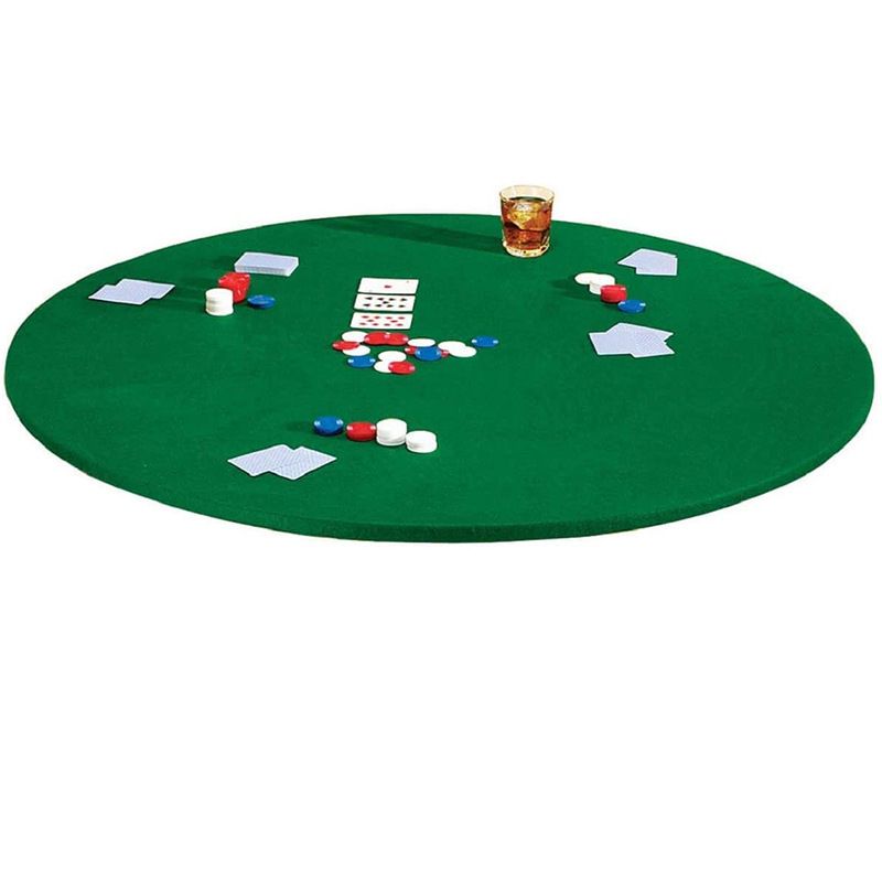 Felt Card Poker Table Cover Green Stretch Elastic Fitted Bridge Card, Mahjong,Night Table Topper Table Cloth Protector
