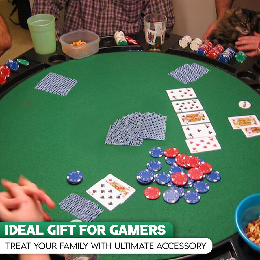 Felt Card Poker Table Cover Green Stretch Elastic Fitted Bridge Card, Mahjong,Night Table Topper Table Cloth Protector