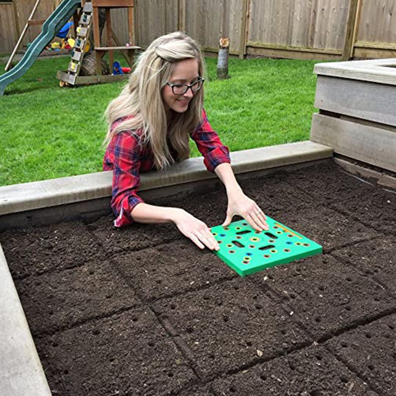 Seeding Square - Seed Spacer Tool for Maximum Harvest, Organized Plants & Less Weeds - Square Foot Garden includes