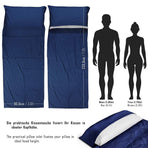 Premium Sleeping Bag Liner with All Around Two-Way Zippers, Breathable Lightweight Travel Sheet, Multifunctional Bed Sheet