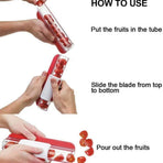 Zip Slicer for Tomatoes, Grapes and Cherry Tomatoes Slicer Cutter, Progressive Zip Slicer Fruit Splitter, Fast Easy Kitchen