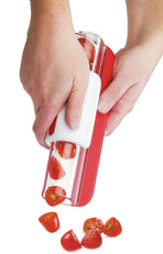 Zip Slicer for Tomatoes, Grapes and Cherry Tomatoes Slicer Cutter, Progressive Zip Slicer Fruit Splitter, Fast Easy Kitchen