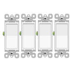 4Pack Three Way Switch Rocker Switch 15A 120/277V, On/Off Rocker Paddle Interrupter, Residential/Commercial Grade,Home & Office