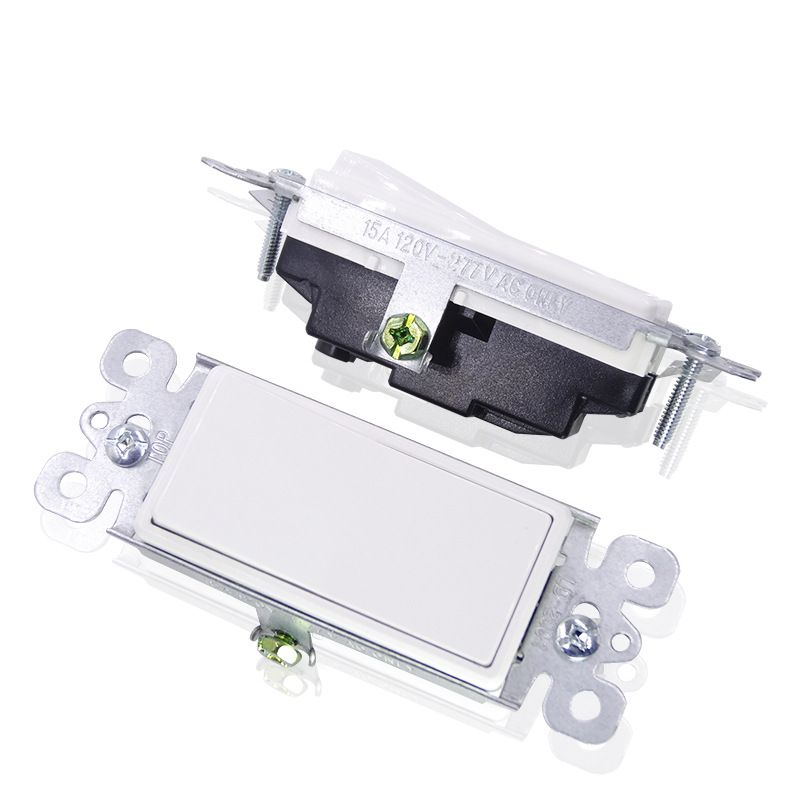 4Pack Three Way Switch Rocker Switch 15A 120/277V, On/Off Rocker Paddle Interrupter, Residential/Commercial Grade,Home & Office