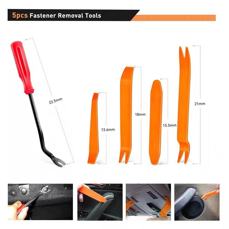 725Pcs Auto Trim Removal Tool Kit, Car Push Retainer Clips & Auto Fasteners Kit, Universal Push Bumper Fastener Rivet Clips