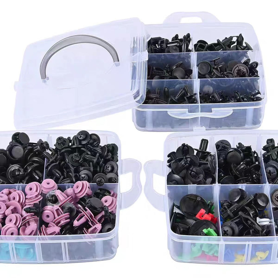 725Pcs Auto Trim Removal Tool Kit, Car Push Retainer Clips & Auto Fasteners Kit, Universal Push Bumper Fastener Rivet Clips