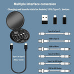 USB Adapter Cable Kit, Multi Charging Cable Case Convertor Adapter, Data Transfer Contains Card Slot for Traveling