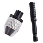 2 pcs Drill Chuck Adapter, Hex Shank Keyless Drill Chuck Fast Change Adapter Converter Drill Adapter in 0.3-6.5 mm
