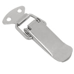 Toggle Latch Spring Loaded Toggle Latch, 2Pieces Catch Clamp Clip Silver Catch Hasp Clamp Clip Duck Billed Buckle for Trunk, Case