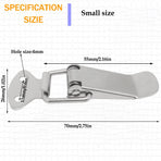 Toggle Latch Spring Loaded Toggle Latch, 2Pieces Catch Clamp Clip Silver Catch Hasp Clamp Clip Duck Billed Buckle for Trunk, Case
