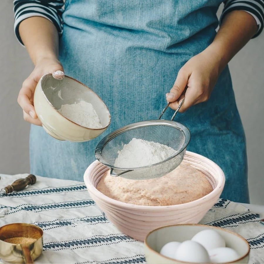 Bread Proofing Baskets Round Dough Proofing Bowls w/Liners Perfect for Home Sourdough Bakers Baking