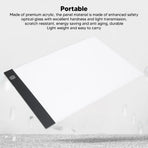 A5 LED Copy Board Light Tracing Box, Portable USB Powered Ultra Thin LED Tracing Light Board for Sketching