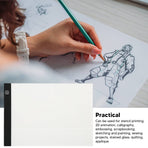 A5 LED Copy Board Light Tracing Box, Portable USB Powered Ultra Thin LED Tracing Light Board for Sketching