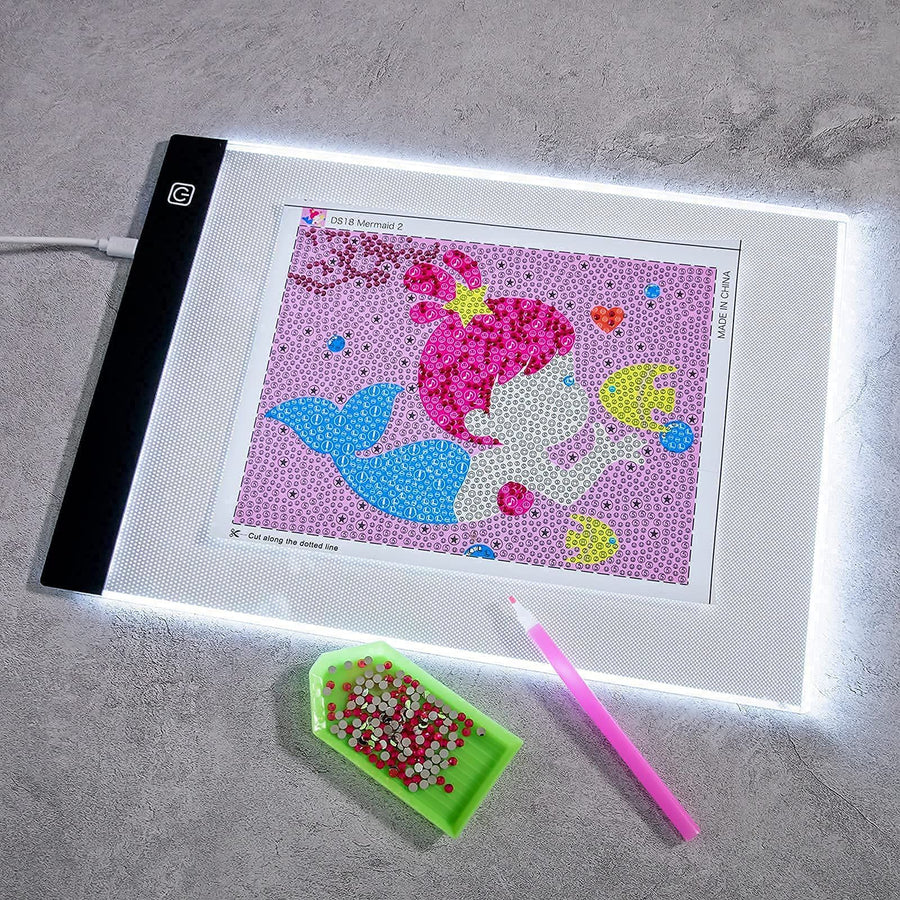 A5 LED Copy Board Light Tracing Box, Portable USB Powered Ultra Thin LED Tracing Light Board for Sketching