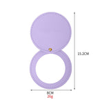 5 Pcs Compact Mirrors for Purses Unbreakable Stainless Steel Mirror with PU Leather Sleeve Mini Portable Makeup Mirror