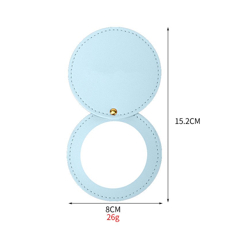 5 Pcs Compact Mirrors for Purses Unbreakable Stainless Steel Mirror with PU Leather Sleeve Mini Portable Makeup Mirror
