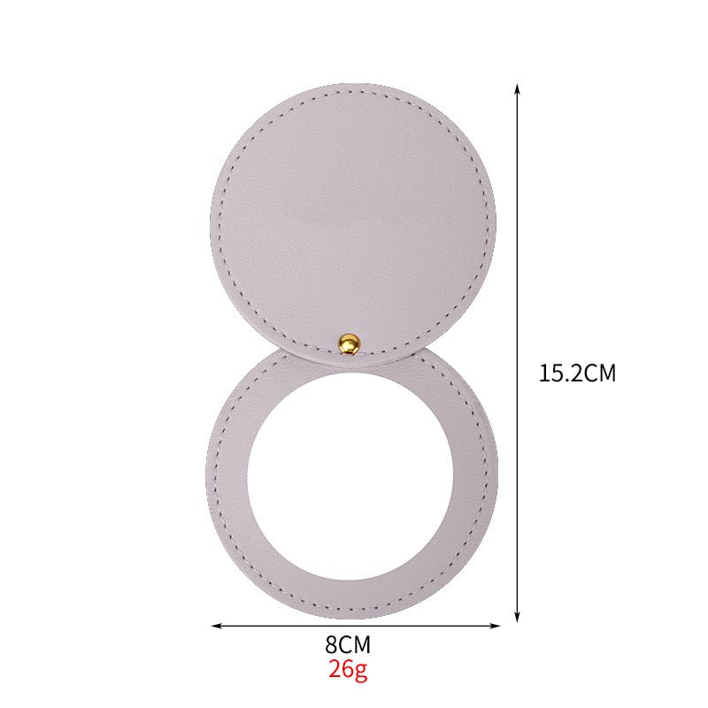5 Pcs Compact Mirrors for Purses Unbreakable Stainless Steel Mirror with PU Leather Sleeve Mini Portable Makeup Mirror