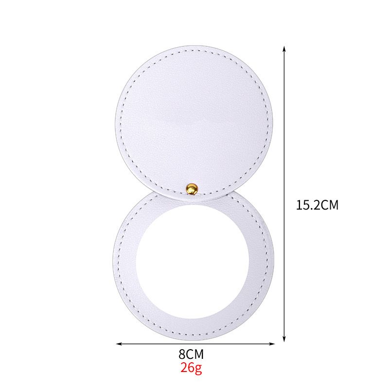 5 Pcs Compact Mirrors for Purses Unbreakable Stainless Steel Mirror with PU Leather Sleeve Mini Portable Makeup Mirror