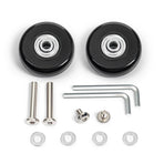 Luggage Suitcase Wheels Replacement Kit with Inline Outdoor Skate Replacement Wheels, One Set of (2) Wheels