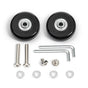 Luggage Suitcase Wheels Replacement Kit with Inline Outdoor Skate Replacement Wheels, One Set of (2) Wheels