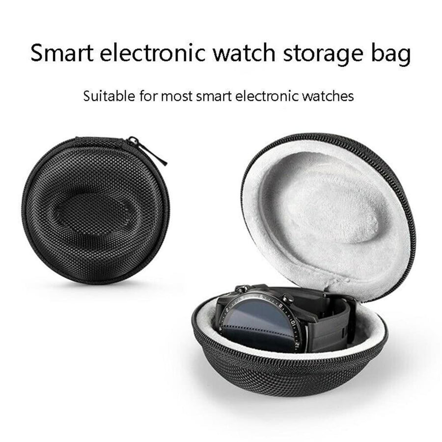 Zipper Waterproof Single Watch For Case Storage Box Soft Interior Cushioned Portable Container For Smartwatch