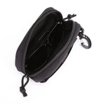 Tactical Glasses Case Glasses Pouch. Portable Eyeglasses Cases Eyewear Box. Eyeglass Case with Clip （black）