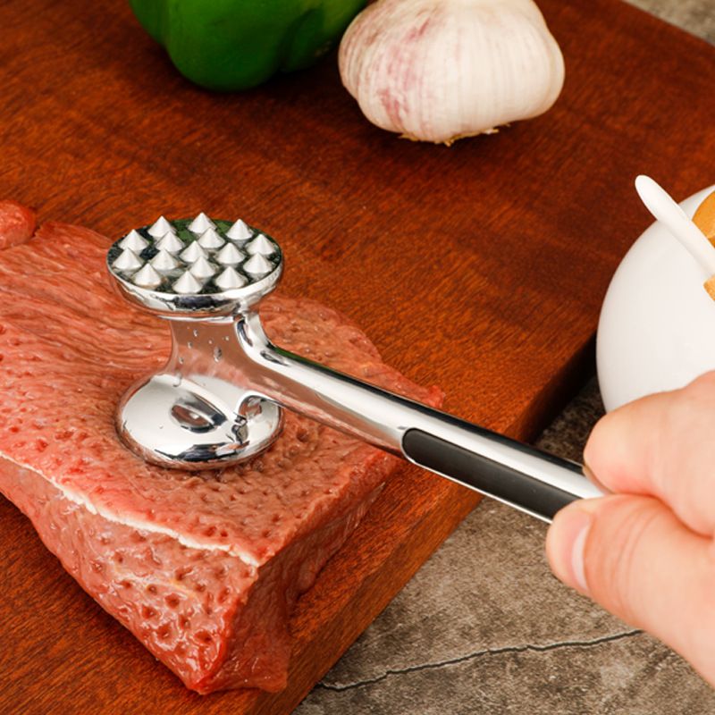 Meat Tenderizer Hammer Mallet Tool Pounder For Tenderizing Steak Beef And Poultry.With Rubber Comfort Grip Handle.Dishwasher Easy