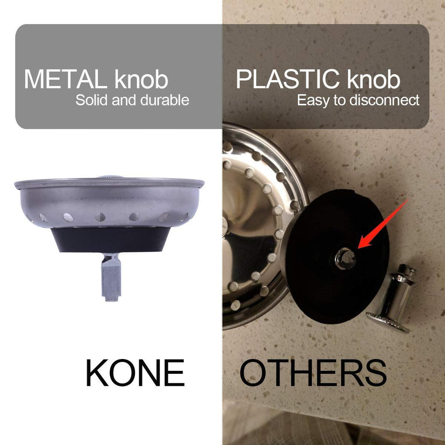 Kitchen Sink Stopper and Strainer Oil Rubbed Bronze Sink Drain Strainer Basket Replacement for Standard Drain