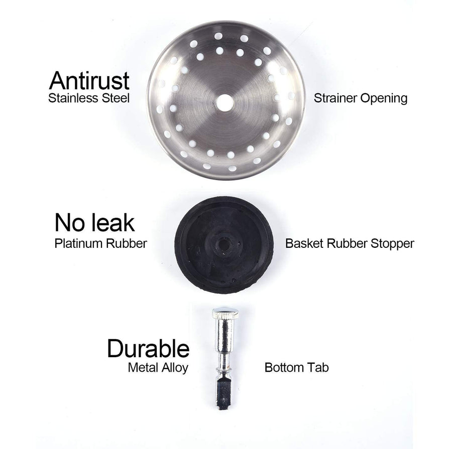 Kitchen Sink Stopper and Strainer Oil Rubbed Bronze Sink Drain Strainer Basket Replacement for Standard Drain