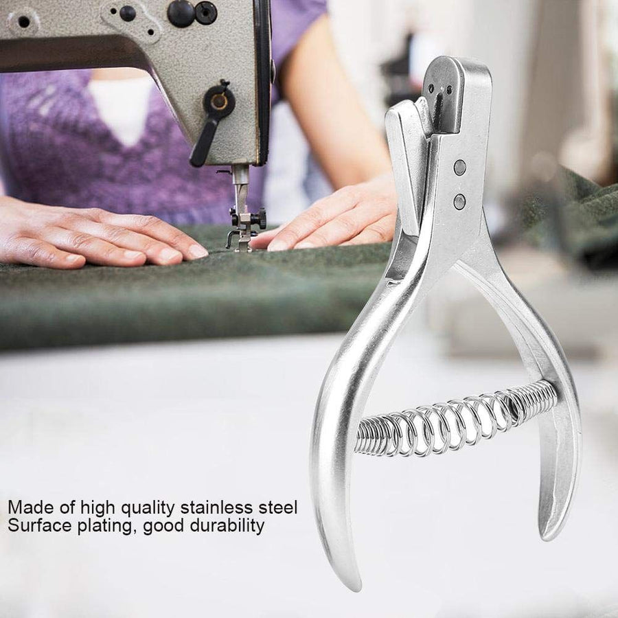 Hand Held ID Card Slot Hole Punch Metal Puncher Pliers Punching Tool for ID Card Badge PVC Photo Tag （silvery）