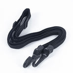 Universal Motorcycle Helmet Luggage Rope 60 cm Motorcycle Bungee Cord Bandage Retractable Elastic Strap with 2 Hooks (Black)