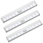 Under Cabinet Lights, Wireless Motion Sensing Stick-on Anywhere Step LED Light Bar with Magnetic Strip, Pure White, 3-Pack