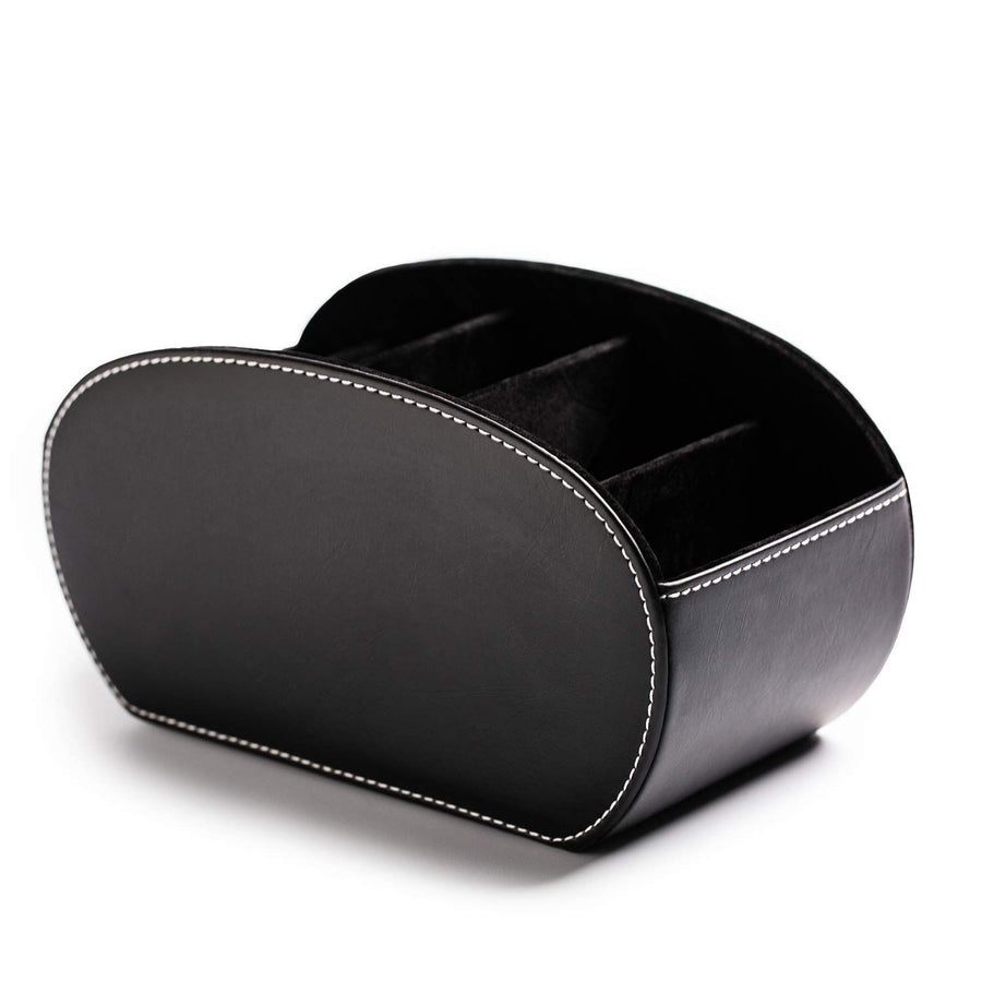 Tv Remote Control Holders Organizer Box with 5 Compartment Leather Multi-Functional Office Organization and Storage Tv Remote