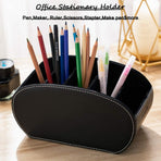 Tv Remote Control Holders Organizer Box with 5 Compartment Leather Multi-Functional Office Organization and Storage Tv Remote