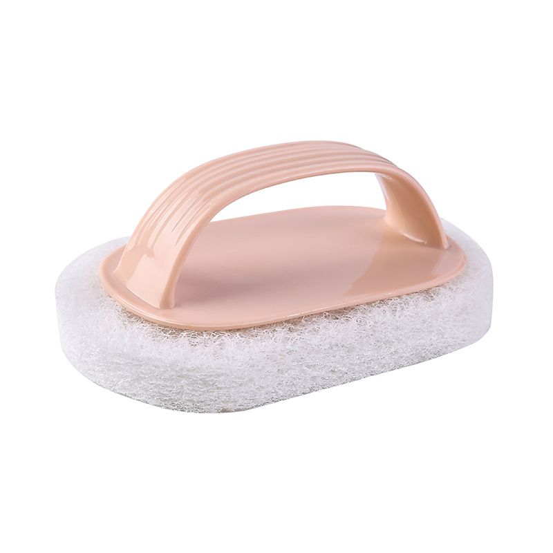 Kitchen Sponge Cleaning Sponge with Plastic Handle, All Purpose Brush Scrubber for Dishes, Non-Stick Pans, Bathroom- 2 Colors