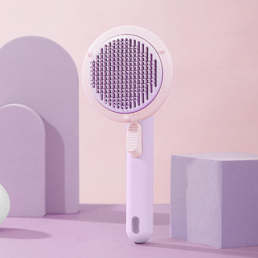 Cat Grooming Brush Pet Comb Hair Removal Dog Cat Hair Removal Comb Massage Self Cleaning Comb Cleaning