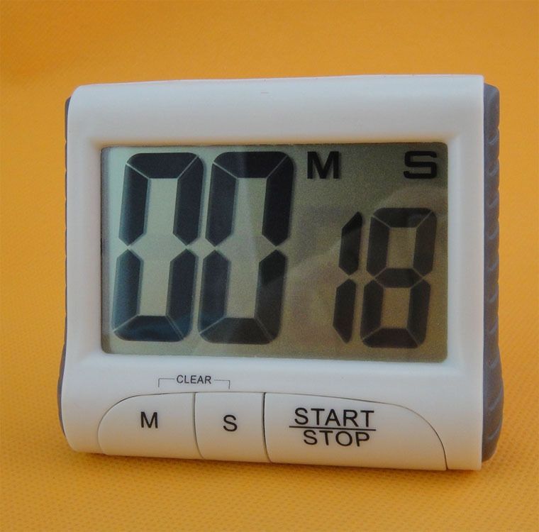 Large Display Kitchen Timer -Digital Timer Magnetic Back Loud Alarm On A Rope Countdown-Countdown Large LCD Display