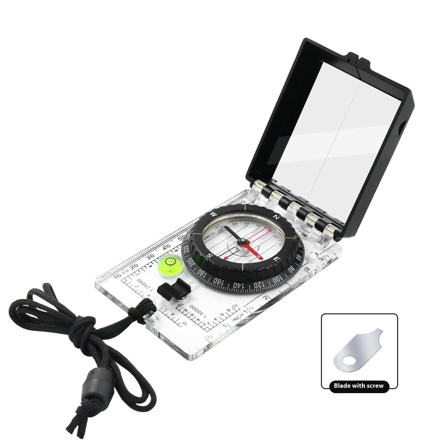 Lightweight Orienteering Baseplate Compass for Hiking, Backpacking, and Survival Navigation | Professional Grade Compass