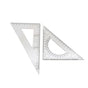 Pack of 2 Transparent Triangle Plastic Ruler Scale Set Square:30/60 Degree & 45/90 Degree Angle Acrylic Architectural Drawing