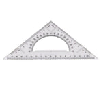 Pack of 2 Transparent Triangle Plastic Ruler Scale Set Square:30/60 Degree & 45/90 Degree Angle Acrylic Architectural Drawing