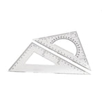 Pack of 2 Transparent Triangle Plastic Ruler Scale Set Square:30/60 Degree & 45/90 Degree Angle Acrylic Architectural Drawing
