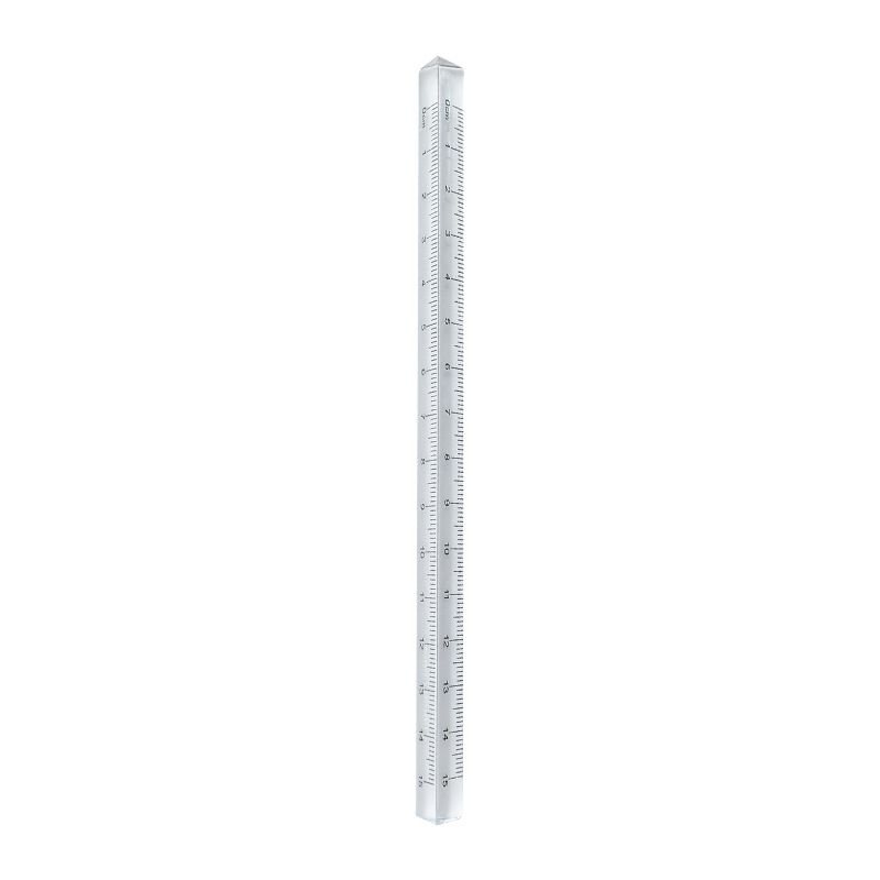 Transparent Triangular Prism Ruler Scale Ruler 0-15cm Straight Ruler for Ideal for Teacher Student Architect Clear Ruler（5pcs）