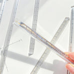 Transparent Triangular Prism Ruler Scale Ruler 0-15cm Straight Ruler for Ideal for Teacher Student Architect Clear Ruler（5pcs）