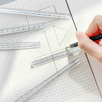 Transparent Triangular Prism Ruler Scale Ruler 0-15cm Straight Ruler for Ideal for Teacher Student Architect Clear Ruler（5pcs）
