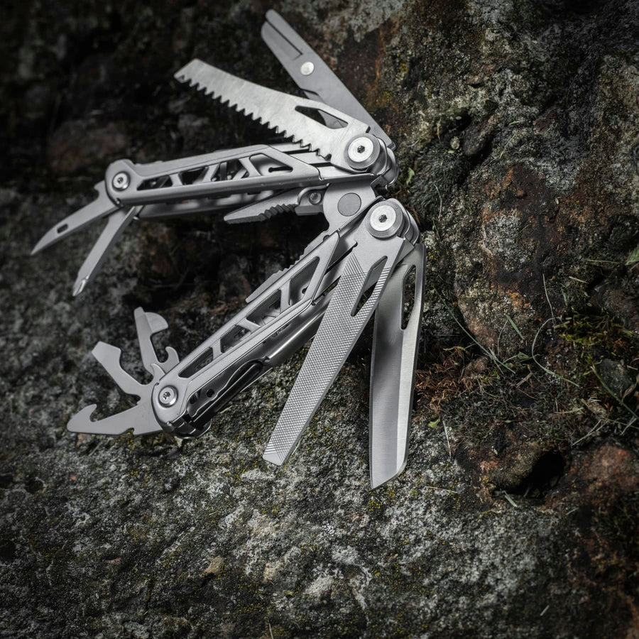 Multitool Pliers Pocket Knife Camping Hiking Gear Multitool Knife Multi Tool Saw Scissors Wire Cutter Stripper Screwdrivers Bottle