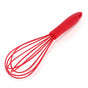 10-inch stainless steel silicone egg beater mini egg beater colorful egg beater mixer mini baking tools,(red-2 pcs)