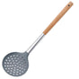 Cooking Tools Set Mini Silicone Turner Slotted Skimmer Spatula with Wooden Handle Cookware Kitchen Utensil