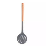 Cooking Tools Set Mini Silicone Turner Slotted Skimmer Spatula with Wooden Handle Cookware Kitchen Utensil
